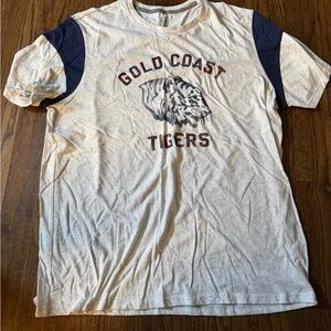 Old Navy Gold Coast Tigers Tee - Cream and Navy